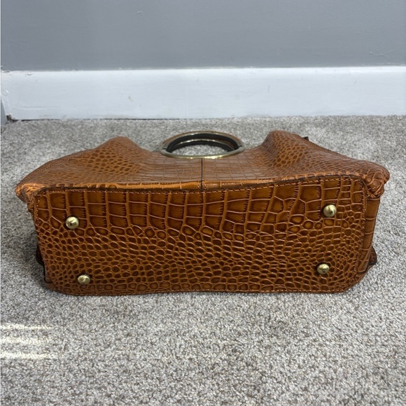 Patricia Nash Arenzano Leather Double Ring Shopper Designer Luxury Animal Print